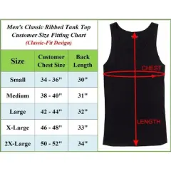 Blu Rock Men's  Ribbed Classic Tank Tops &ndash; 15 Pack