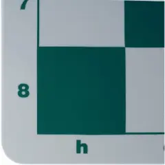 WE Games Travel Tournament Chess Set with 20 in. Green Silicone Board & Plastic Pieces - 3.75 inch king