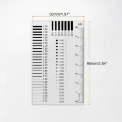 Unique Bargains High Precision SEC Size Estimation Chart Flaw Detection Film Ruler