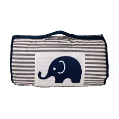 Bacati - Elephants Blue Gray Navy Toddler Nap Mat