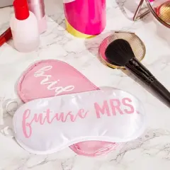 Juvale 12-Pack Bachelorette Gift Set Bride Squad Sleep Eye Masks Party Favor Accessories, 4 &times; 8 inches