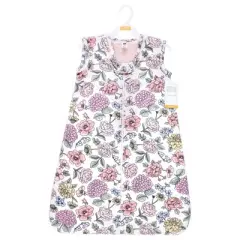 Hudson Baby Girls Plush Faux Fur Sleeping Bag, Wearable Blanket, Vintage Blossom