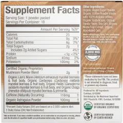 Om Mushrooms Mushroom Coffee Latte Blend, 10 Packets, 0.28 oz (8 g) Each