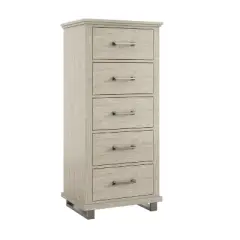 Set of 2 24" 5 Drawer Chest and 64" 9 Drawer Dresser Beige - Accent Furniture
