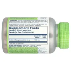 Solaray True Herbs, Hawthorn, 180 VegCaps (525 mg per Capsule)