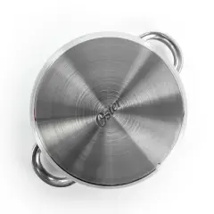 Oster Sangerfield 5 Piece 4 Quart Stainless Steel Dutch Oven with Lid and 3-Section Dividers