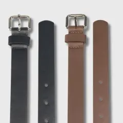 coXist Youth Boy's 2pk Belt Size 2-18 (Waist Size 18"-32") Boys Belts in Black & Brown