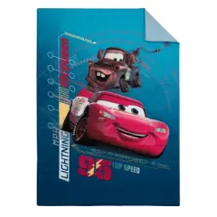 Disney Cars Piston Cup Circuit Blue, Red, and Yellow, Lightning McQueen and Mater 4 Piece Toddler Bed Set