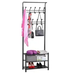 Yaheetech 74"H Metal Hall Tree Entryway Coat Rack