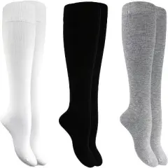 3 Pairs Women's Bamboo Knee High Seamless Dress Socks &ndash; Soft & Moisture-Wicking