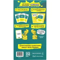 Viral Studios Split Decision Board Game: Emotional Development, Party Game for 3+ Players, Includes Cards, 30+ Minutes Play