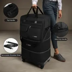 NEW YORK XPRESS JM-36 Collapsible Expandable Luggage Bag Suitcases with Wheels, Hardshell Base Case 36"