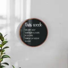 Flash Furniture Canterbury Round Wall Mounted Magnetic Chalkboards for Home or Business with Eraser and Chalk, Set of 2