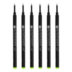 Monteverde Medium Rollerball Refill For Most Rollerball Pens 6/Pack Lime Green G233LG