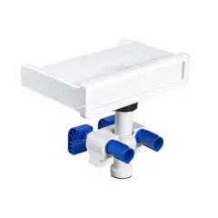 Bestway 7 Colored LED Waterfall Cascade Accessory Attachment & Steel Pro MAX 14' x 48" Round Outdoor Above Ground Swimming Pool Set with Pump