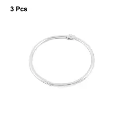 Unique Bargains Metal Loose Leaf Binder Hinge Snap Ring for Book Office 3 Pcs 2.4" Dia