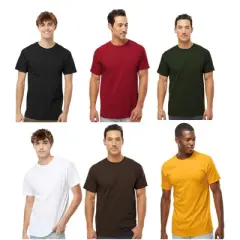 EG PRO Men's Gold Soft Touch Athletic Tops Undershirts Gym T Shirts 6-Pack