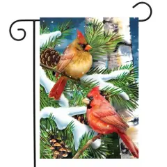 Briarwood Lane Winter Garden Flag 12x18 For Outdoor Snowy Cardinals For Winter Garden Flag Flags For Outside