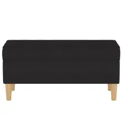 Storage Bench Twill Black - Skyline Furniture