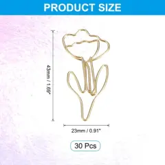 Unique Bargains Decorative Office Home Flower Shape Paper Clips and Fasteners 30 Pcs