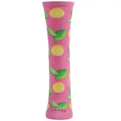 Memoi When Life Gives You Lemons Bamboo Blend Crew Socks