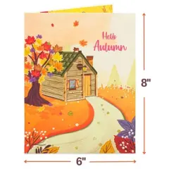 Paper Love 3D Frndly Cozy Autumn Home Pop Up Card