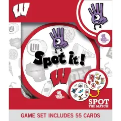 MasterPieces Officially Licensed NCAA Wisconsin Badgers Spot It Game for Kids and Adults
