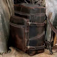Summit Adventure Genuine Retro Leather Backpack