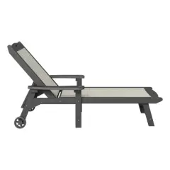 Arceso Chaise Lounge Chair Outdoor, HDPS and HDPE Wicker Material, Patio Lounge Chair with Adjustable Backrest, Resin Pool Lounge Chairs with Wheels.