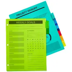 Avery Dividers for 3 Ring Binders, 8-Tab Binder Dividers, Plastic Binder Dividers, Insertable Big Tab, Multicolor, 3 Sets (71901)