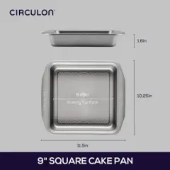 Circulon 9" Square Cake Pan Gray