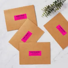 Avery Neon Address Labels with Sure Feed for Laser Printers, 1" x 2 5/8", 750 Pink Labels (5970)