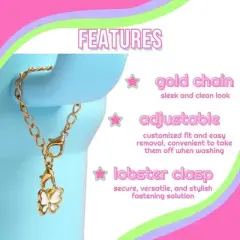 CharCharms Handle Charms Flower: Zinc Alloy Cup Charm for Teen Drinkware Accessories, Hand Wash, 4.5" x 3"