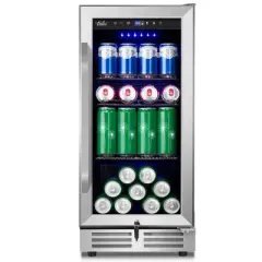 Velivi 15'' Freestanding, Beverage Refrigerator and Beer Fridge 127 Cans Beverage Cooler