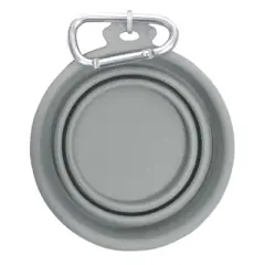 FFDPET: Silicone Travel Bowl for Dogs & Cats X-Small, 7oz- Grey
