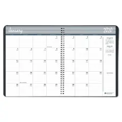 Recycled Two Year Monthly Planner with Expense Logs, 8.75 x 6.88, Black Cover, 24-Month: Jan 2026 to Dec 2027
