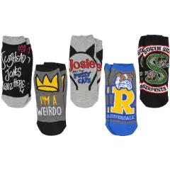 Riverdale High Southside Serpents Jughead Adult 5 Pair Ankle No Show Socks Multicoloured