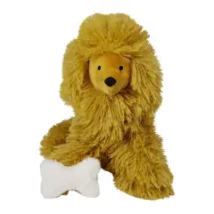 Manhattan Toy Posh Pepper Afghan Hound Dog 9" Stuffed Animal with Magnetic Plush Bone.