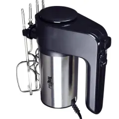 Total Chef 6-Speed Hand Mixer 250W with Turbo Boost Black Silver