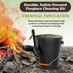 Nature Spring Ash Bucket with Lid- 4.75 Gallon