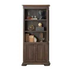 78" Sonoma Bookcase with Doors Brown - Martin Furniture