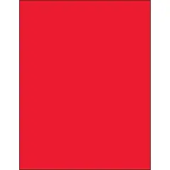 Box Partners Rectangle Laser Labels 8 1/2" x 11" Fluorescent Red 100/Case LL185RD