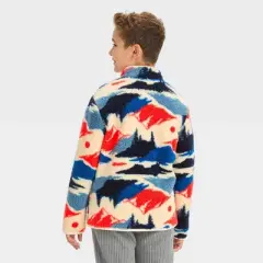 Boys' Faux Shearling Zip-Up Sweatshirt - Cat & Jack&trade; Off-White