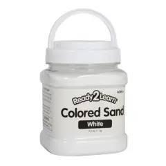READY 2 LEARN&trade; Colored Sand - White - 2.2 lb. Jar - Pack of 3