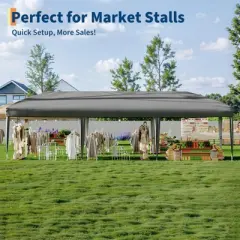 10x30 Pop Up Canopy with 8 Sidewalls - Heavy Duty Outdoor Canopy Tent with Portable Roller Bag