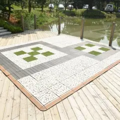 Courtyard Casual Tile Edge Kit (Off White), 20 Edge and 4 Corners