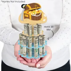 Big Dot of Happiness Pirate Ship Adventures - DIY Skull Birthday Party Money Holder Gift - Cash Cake