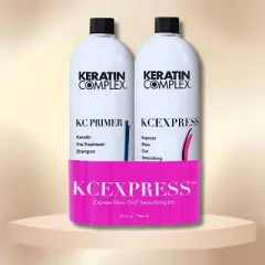 Keratin Complex KCEXPRESS Blow Out Smoothing System Kit (32 oz) - Enhances Color Vibrancy, Frizz Control & Healthy Hair