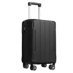 Hrinhom 3-Piece Luggage Sets,Hard Shell ABS Suitcases with Double Spinner TSA Lock (20"/24"/28")