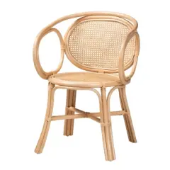 bali & pari Palesa Modern Bohemian Rattan Dining Chair